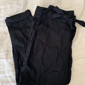 Free People:: high-waisted linen crop pant